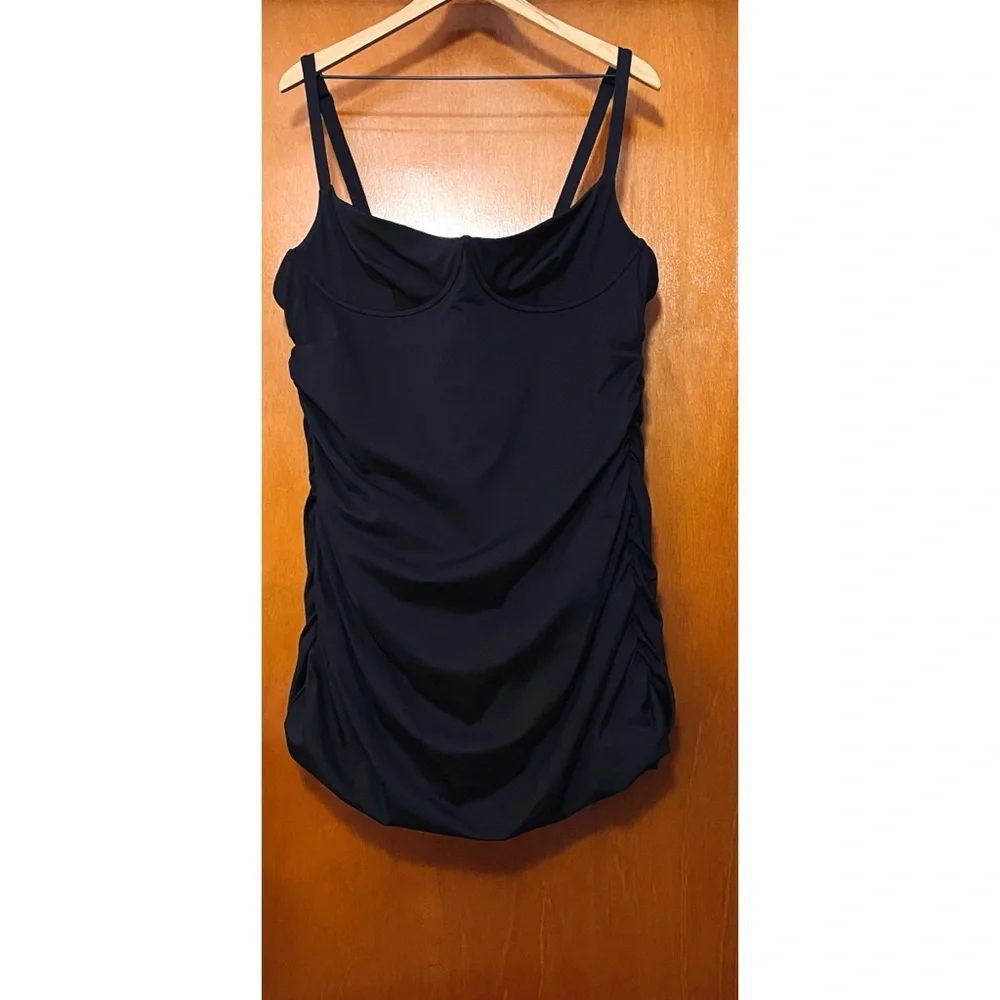 SKIMS Black One-Piece Swim Dress